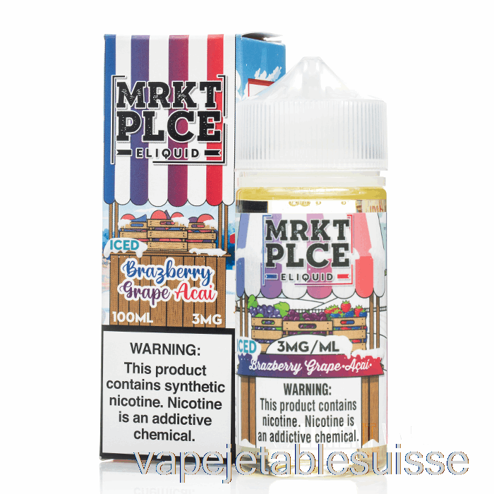Vape Suisse Glace Brazberry Raisin Acai - Mrkt Plce - 100ml 3mg